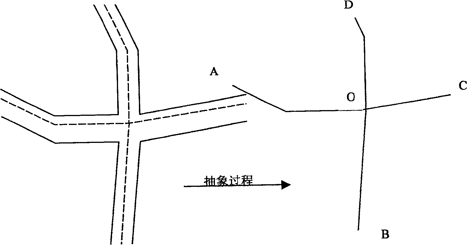 Device for displaying road navigation track