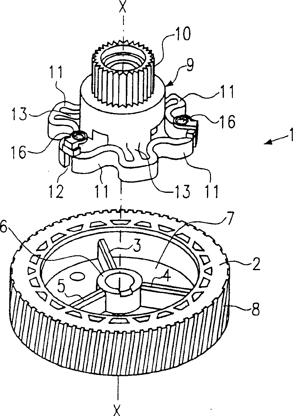 Gearbox device, in particular for actuators in motor vehicles