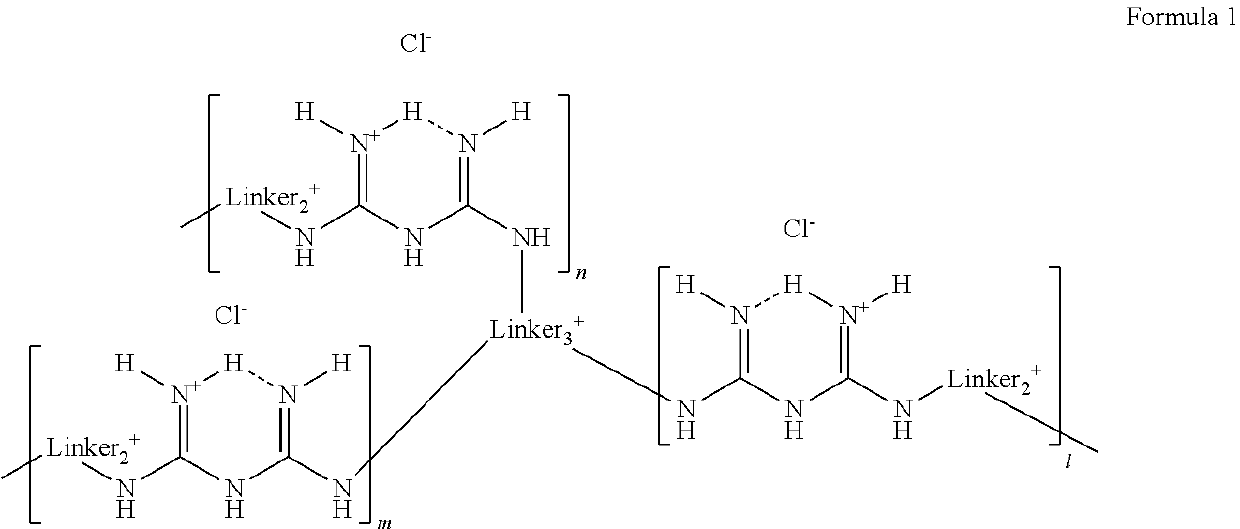 Branched polymeric biguanide compounds and their uses