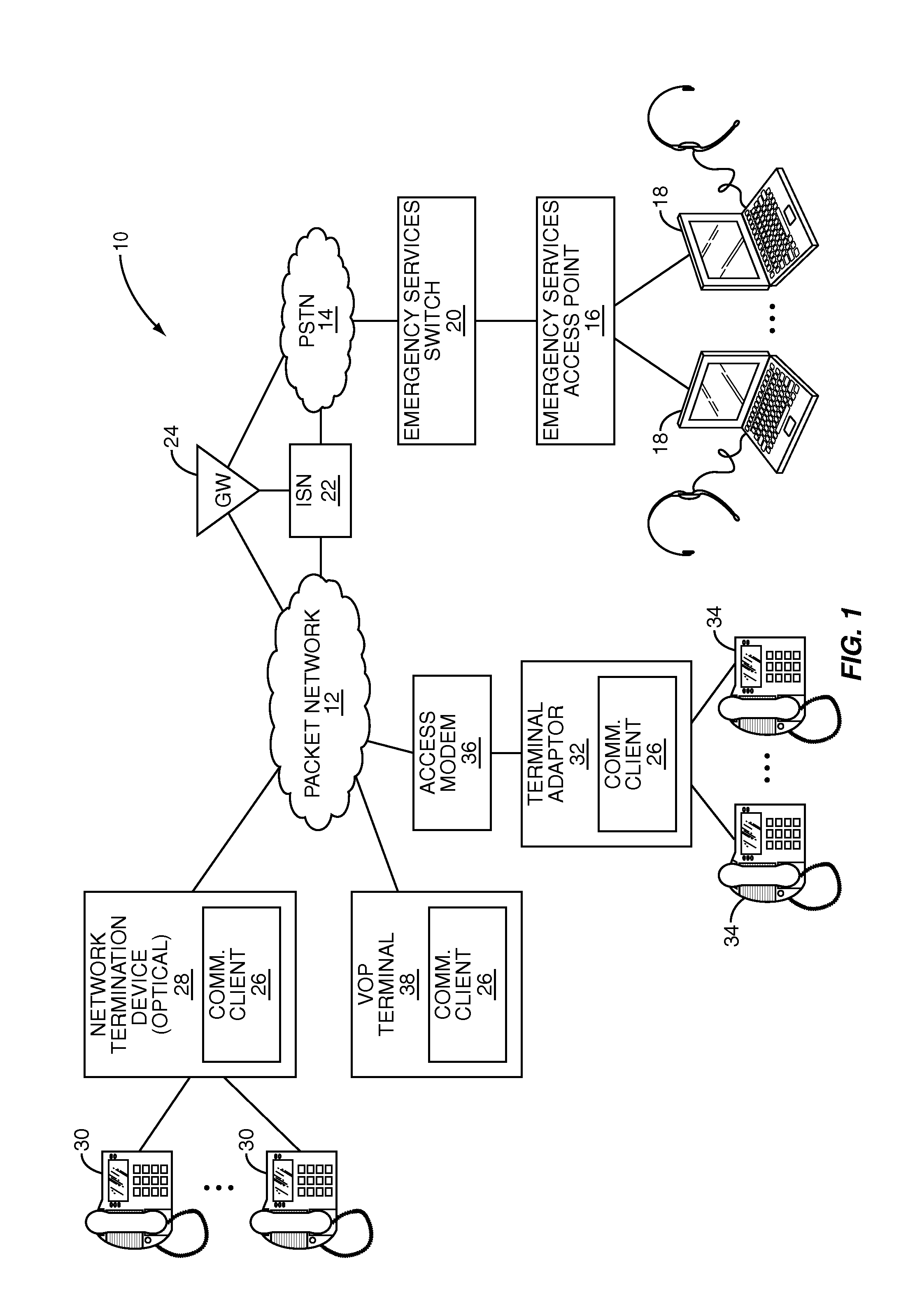 Message mapping for forced hold call handling in a vop environment