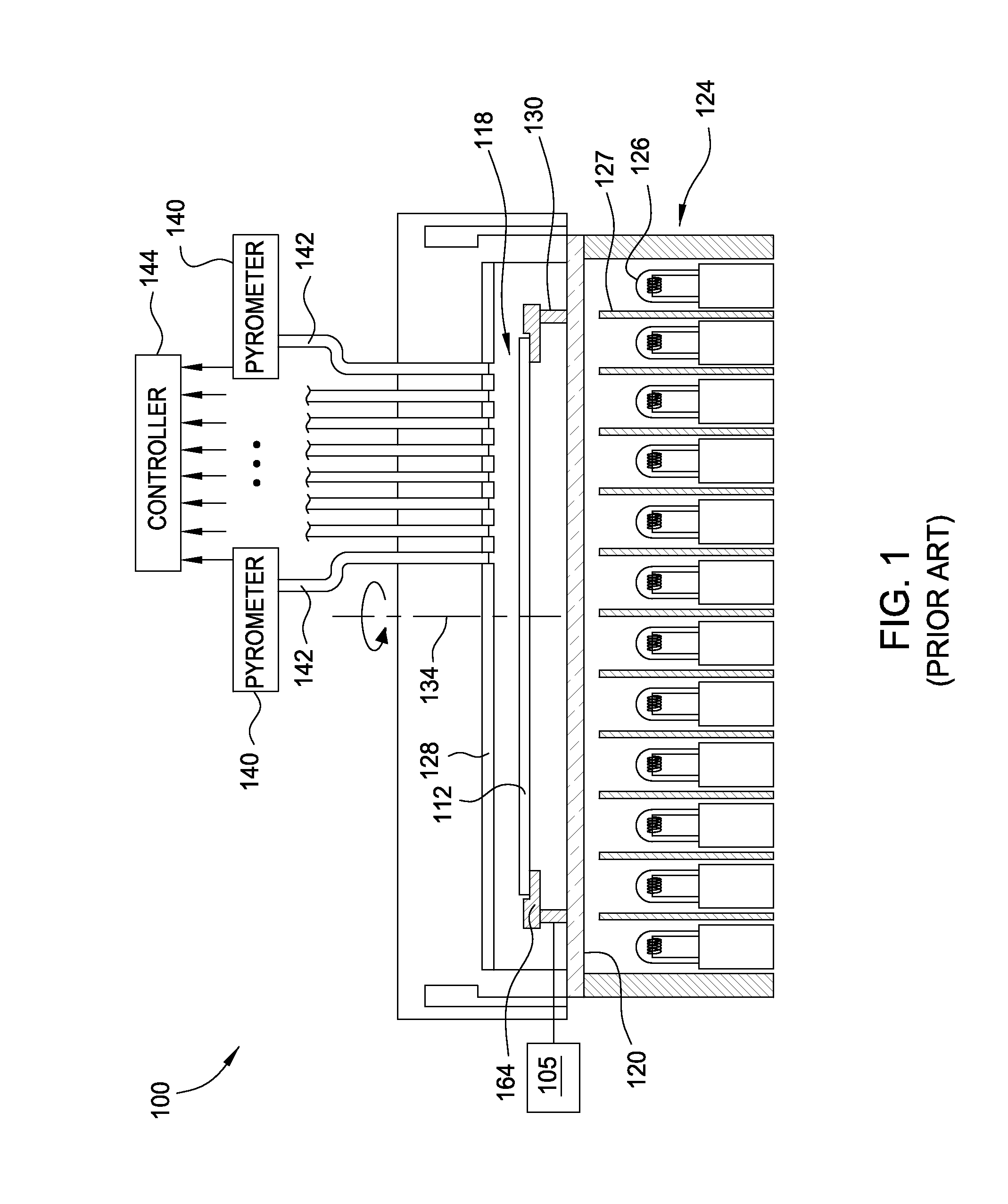 Pyrometer background elimination