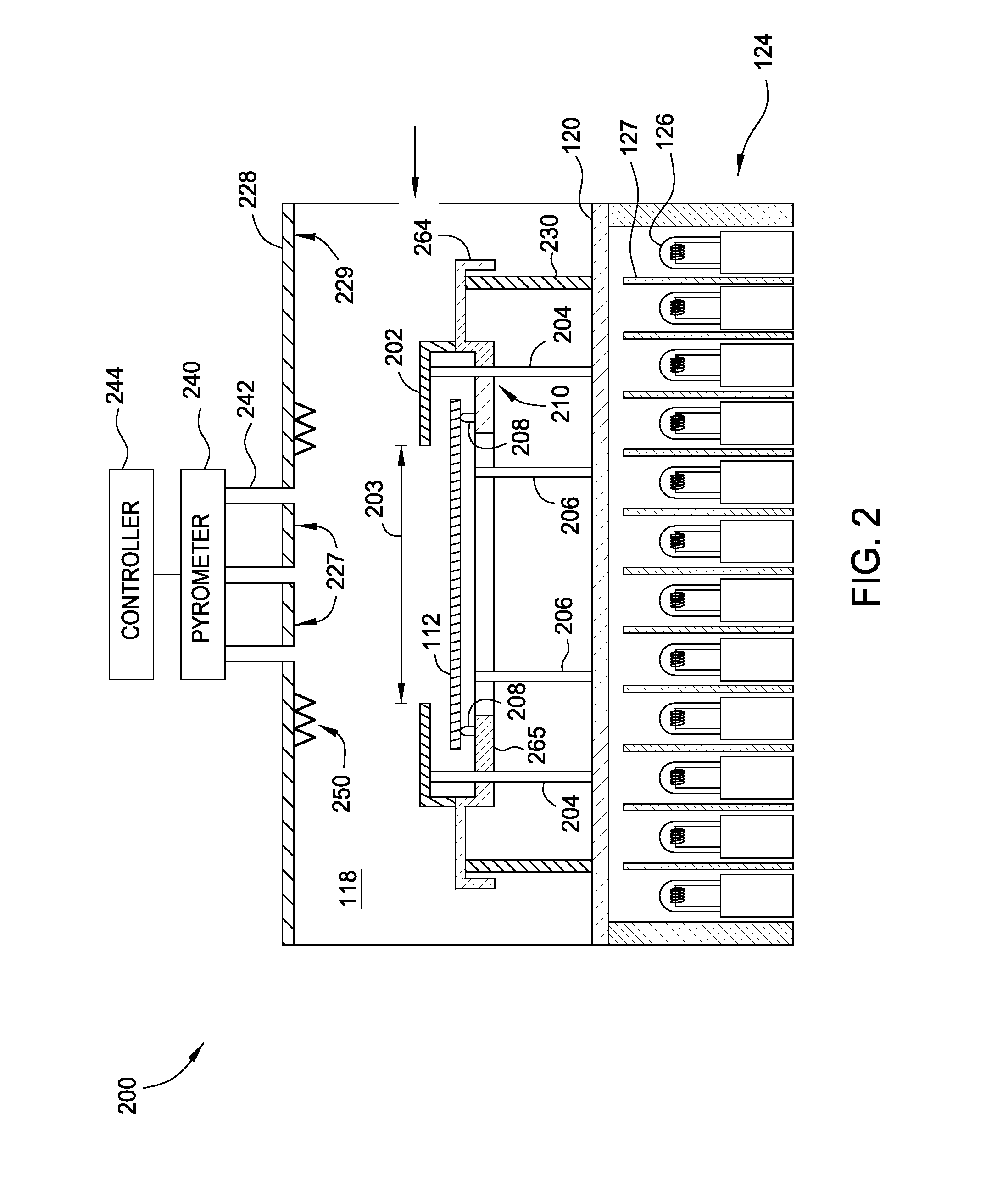 Pyrometer background elimination