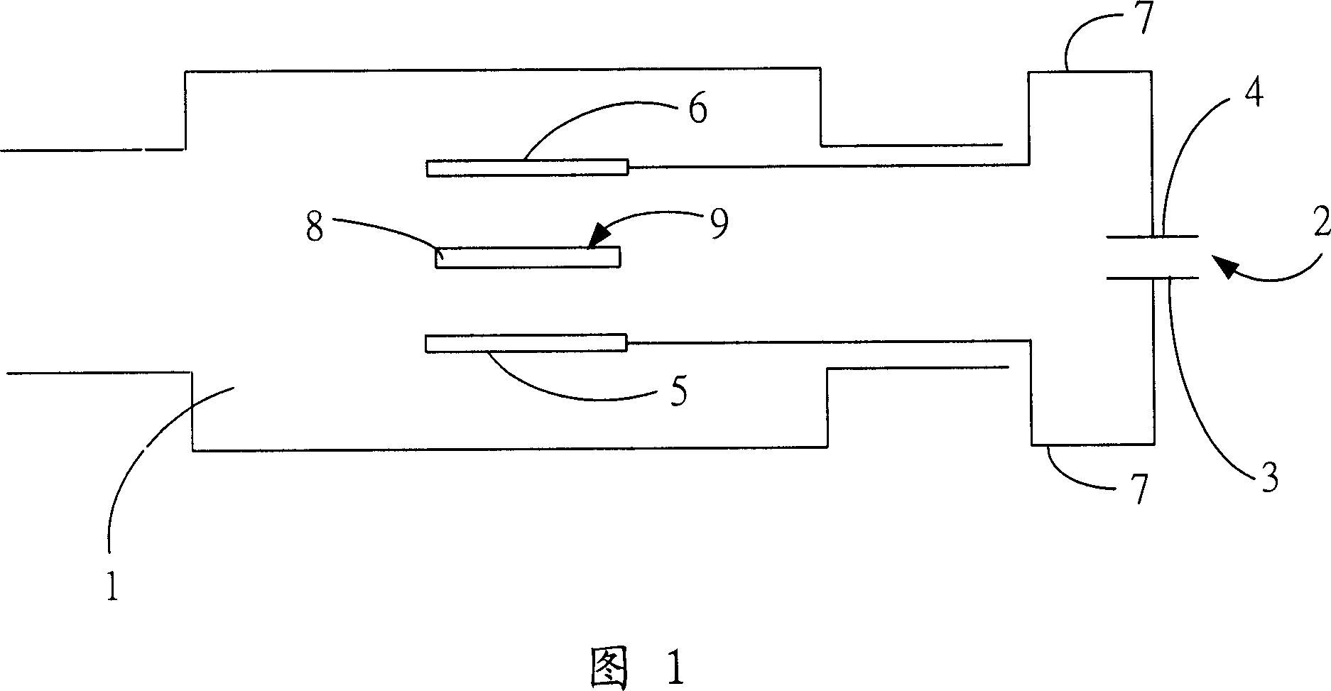 Device and method for oriented growth of carbon nanometer tube array