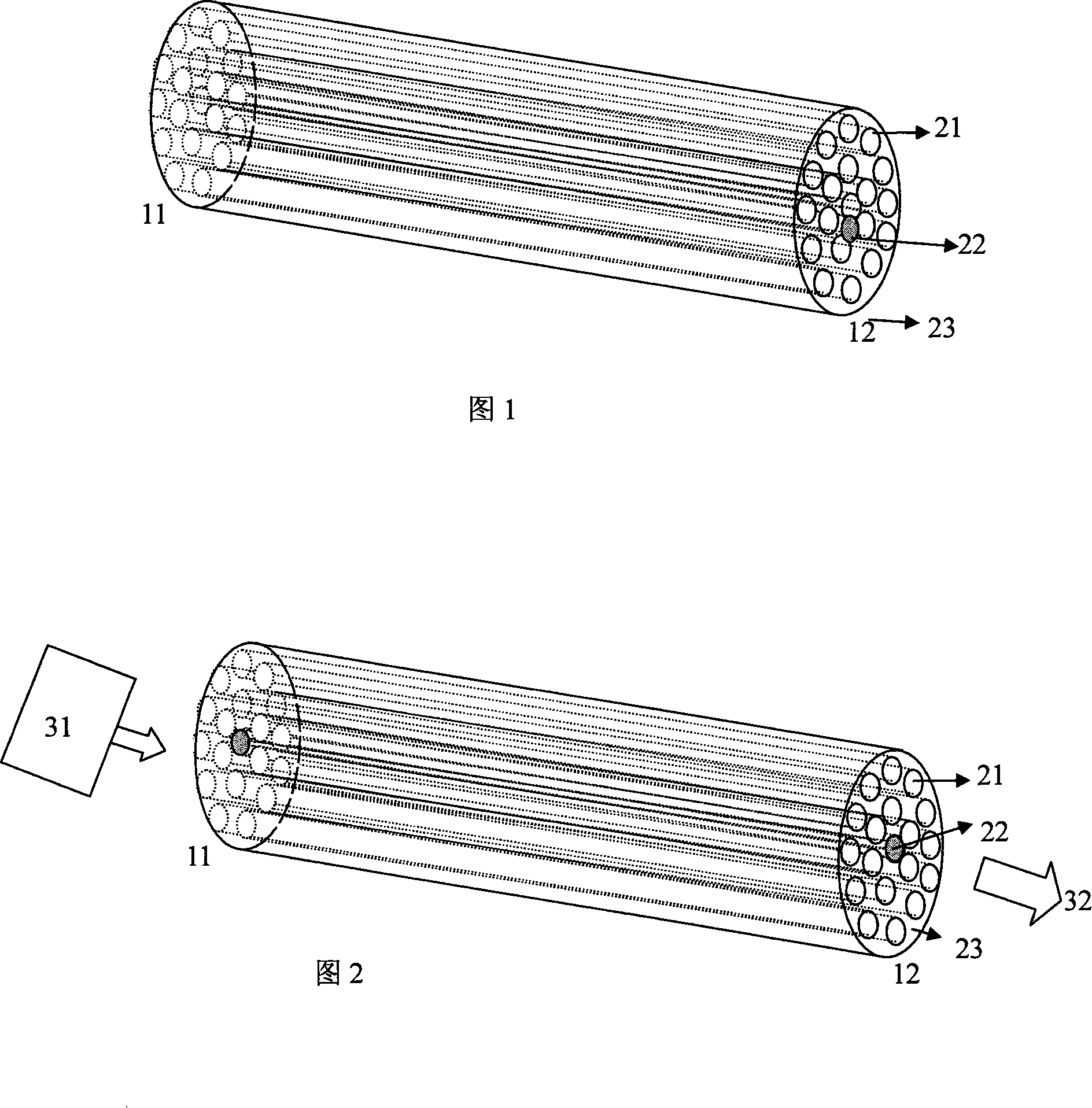 High power fiber laser of active lock phase multi-core interference coat pump and its making method