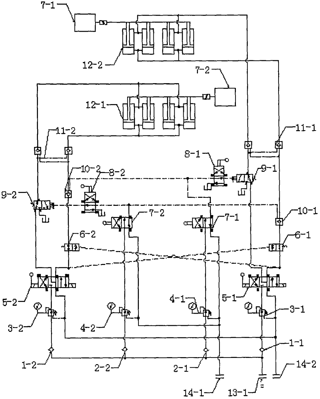 Hydraulic interlocking control system