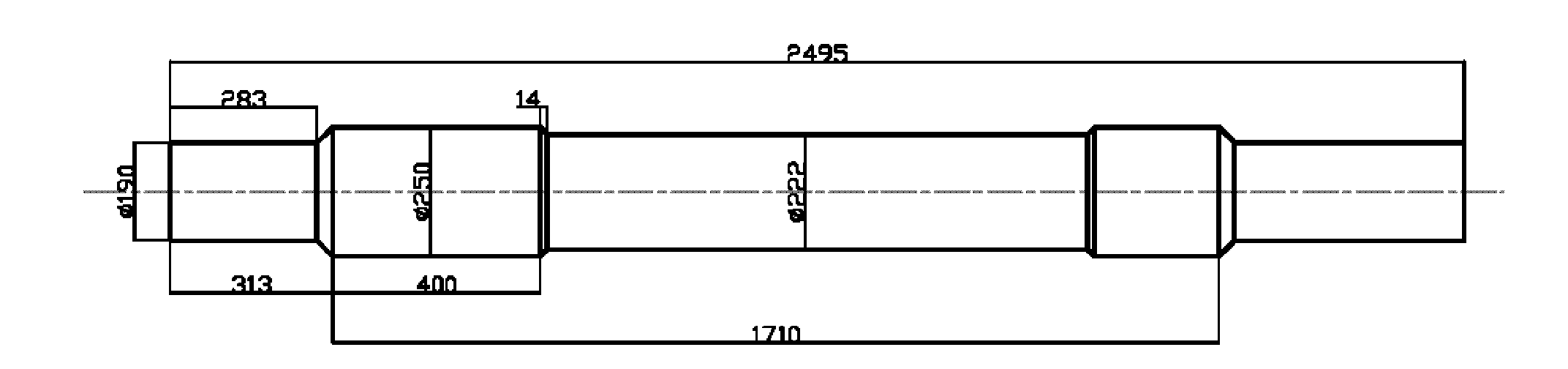 Forming method of train axle forging