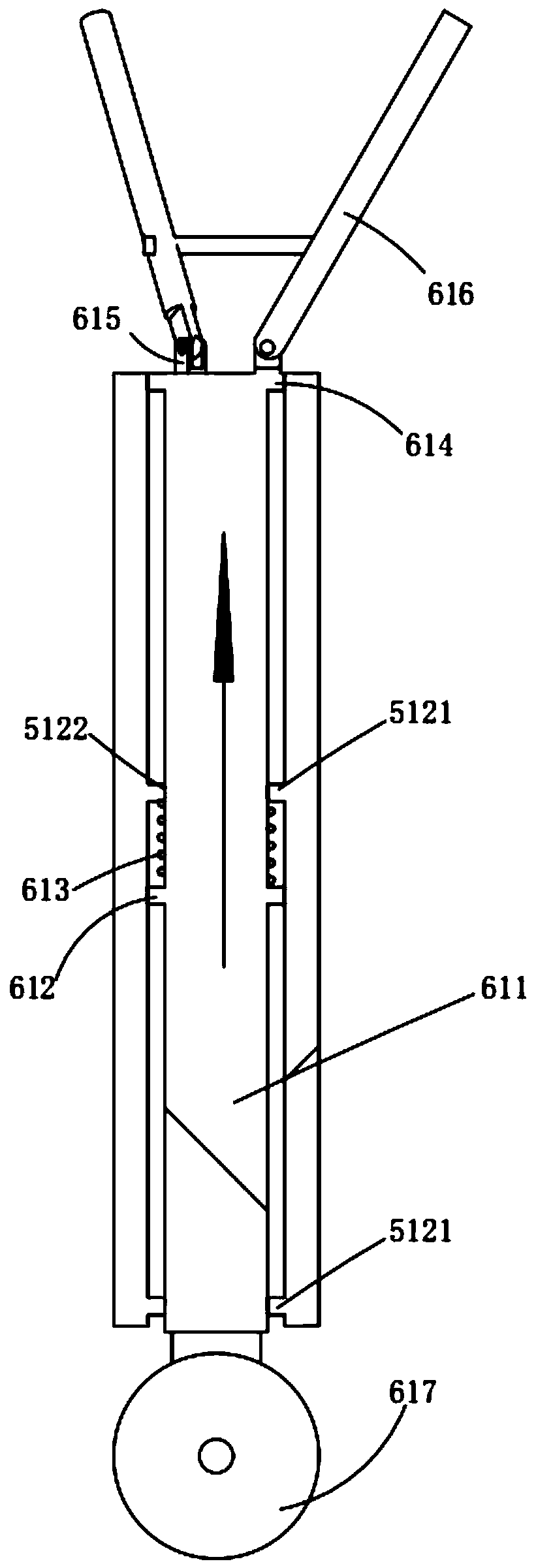 Prefabricated part full-automatic pouring device capable of raking materials