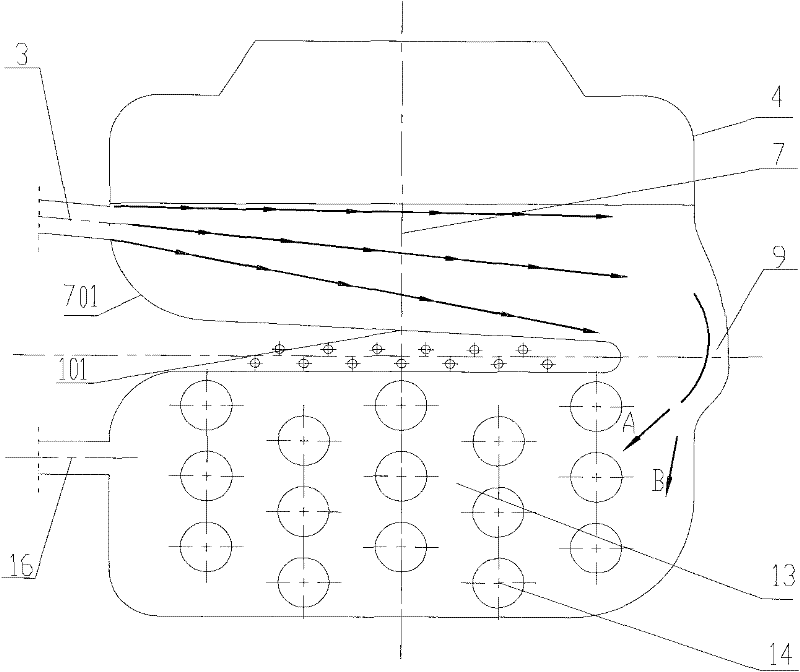 Inner structure of high-efficiency energy-saving aluminum and aluminum alloy isothermal smelting furnace