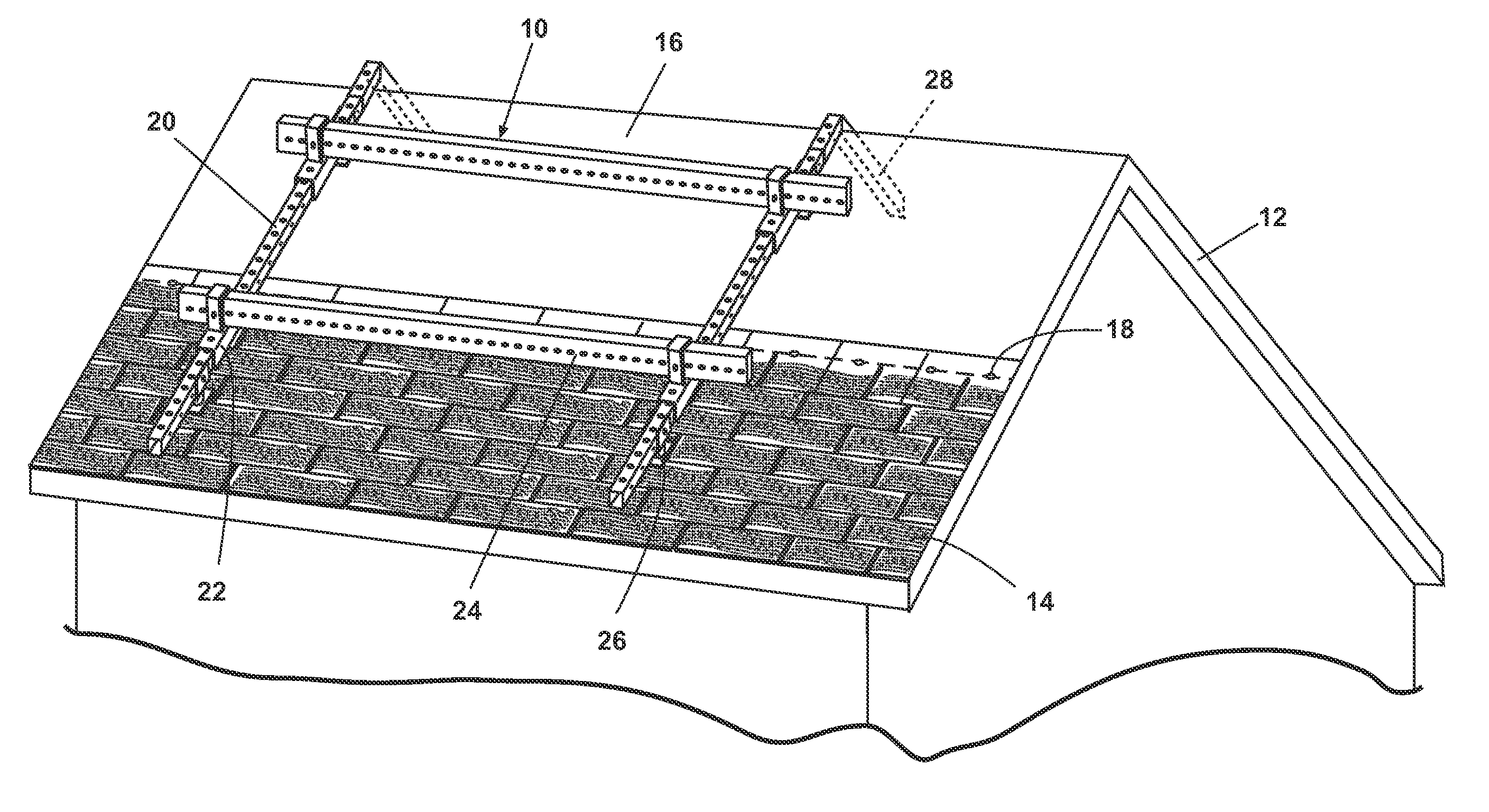 Modular roof installation scaffolding system