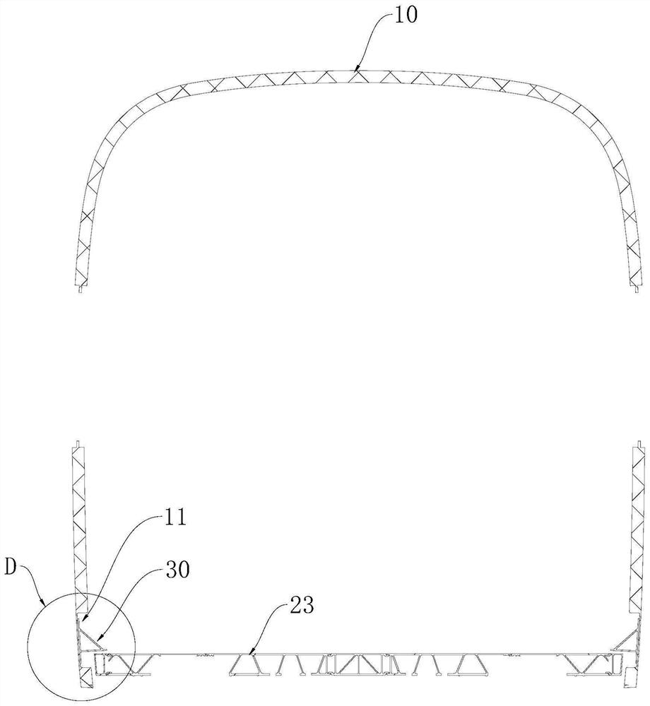 Installation method of rail vehicle and driver's cab head cover