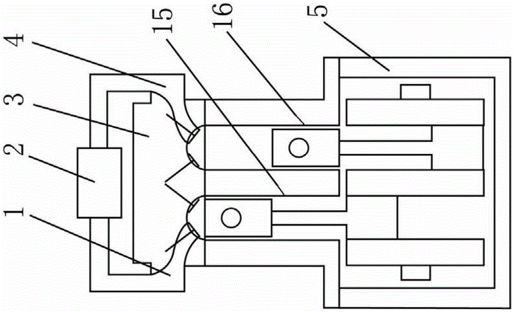 Acting cylinder and booster cylinder separated engine