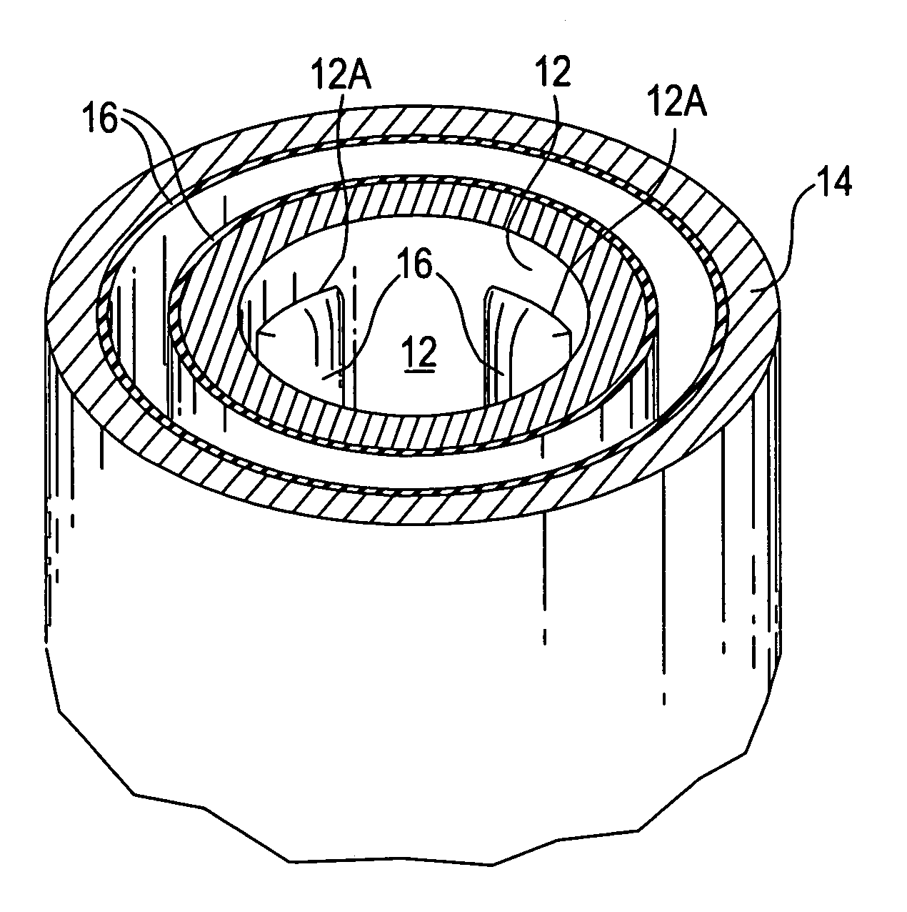 Launch tube system having inflatable bladder shock isolation