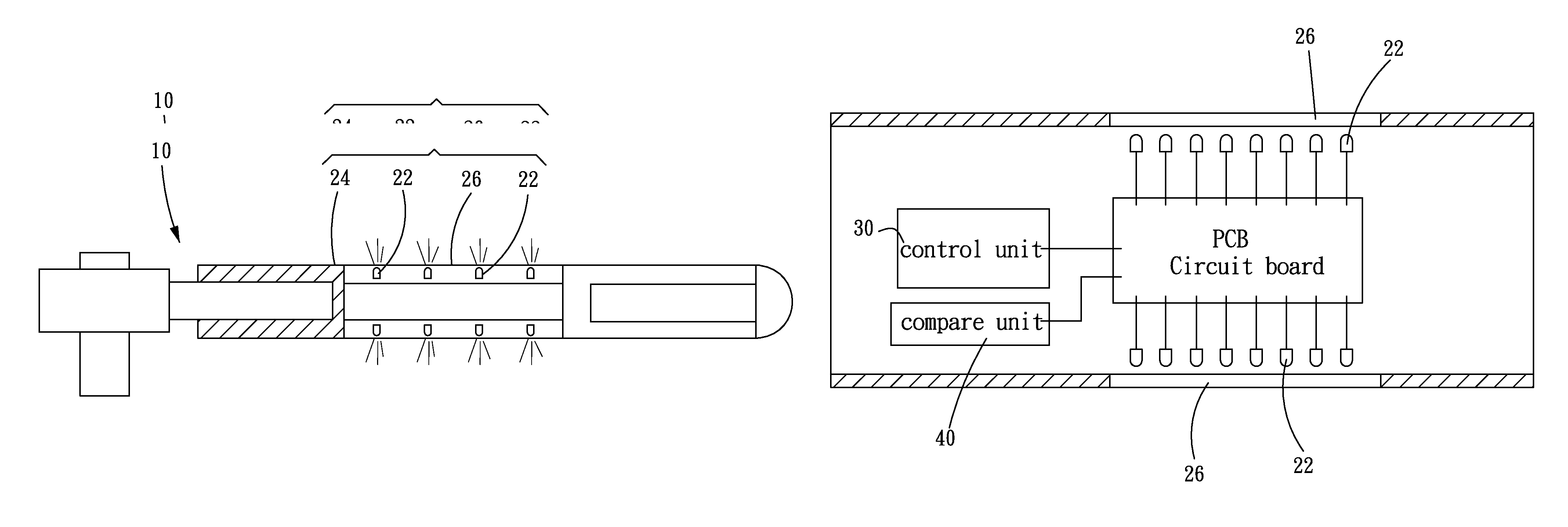 Digital tool with a light display