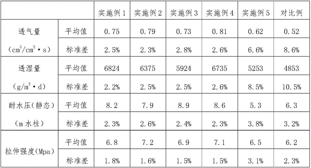 Nano waterproof breathable film and preparation method thereof