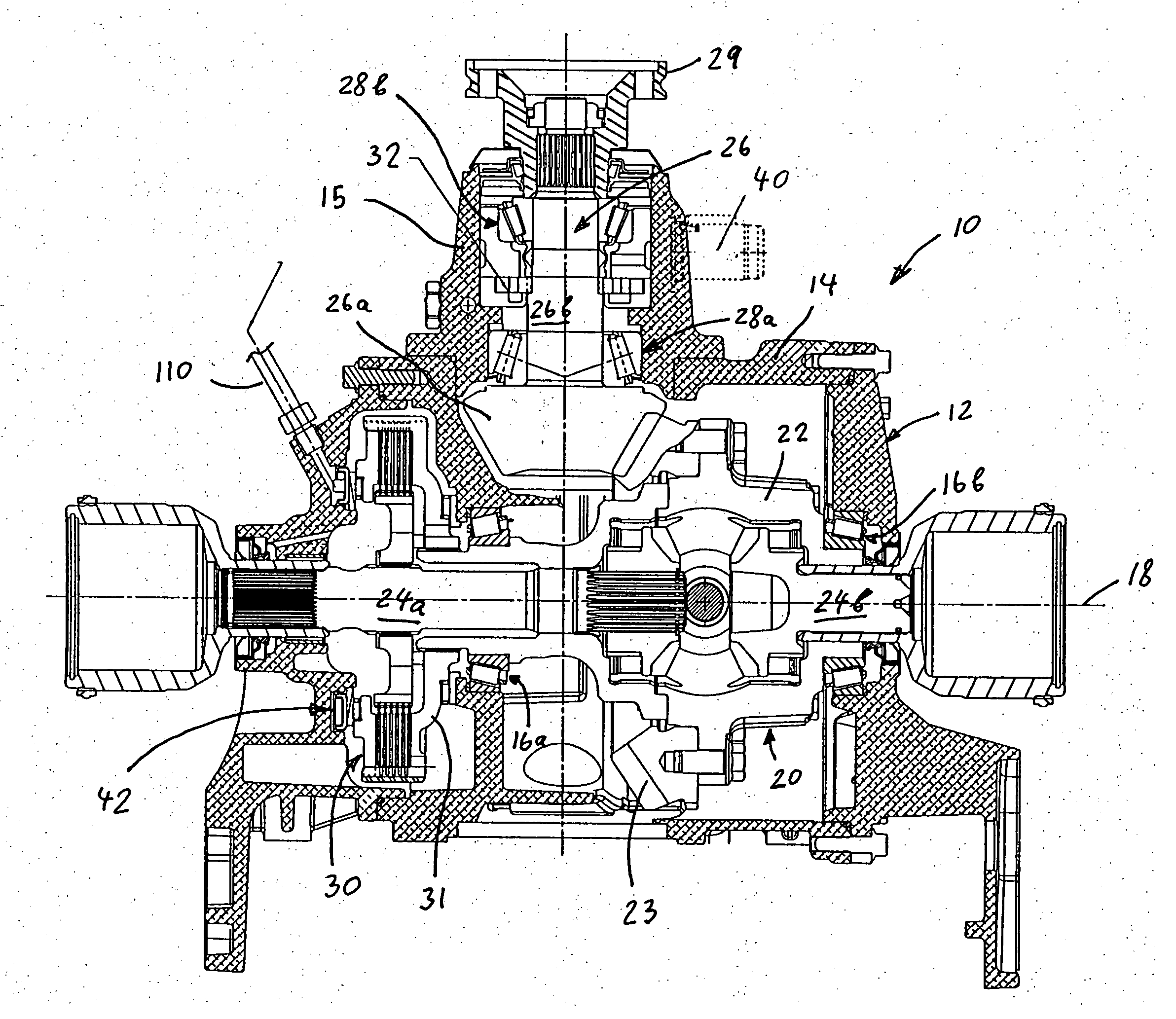 Hydraulic clutch actuator for limited slip differential assembly