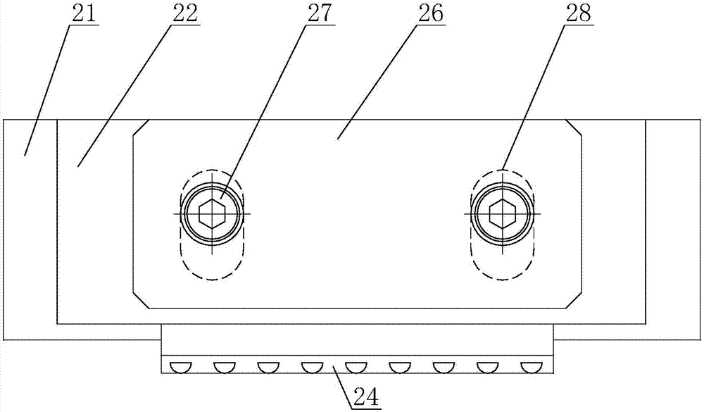 Upper tool mounting structure for fin transecting die