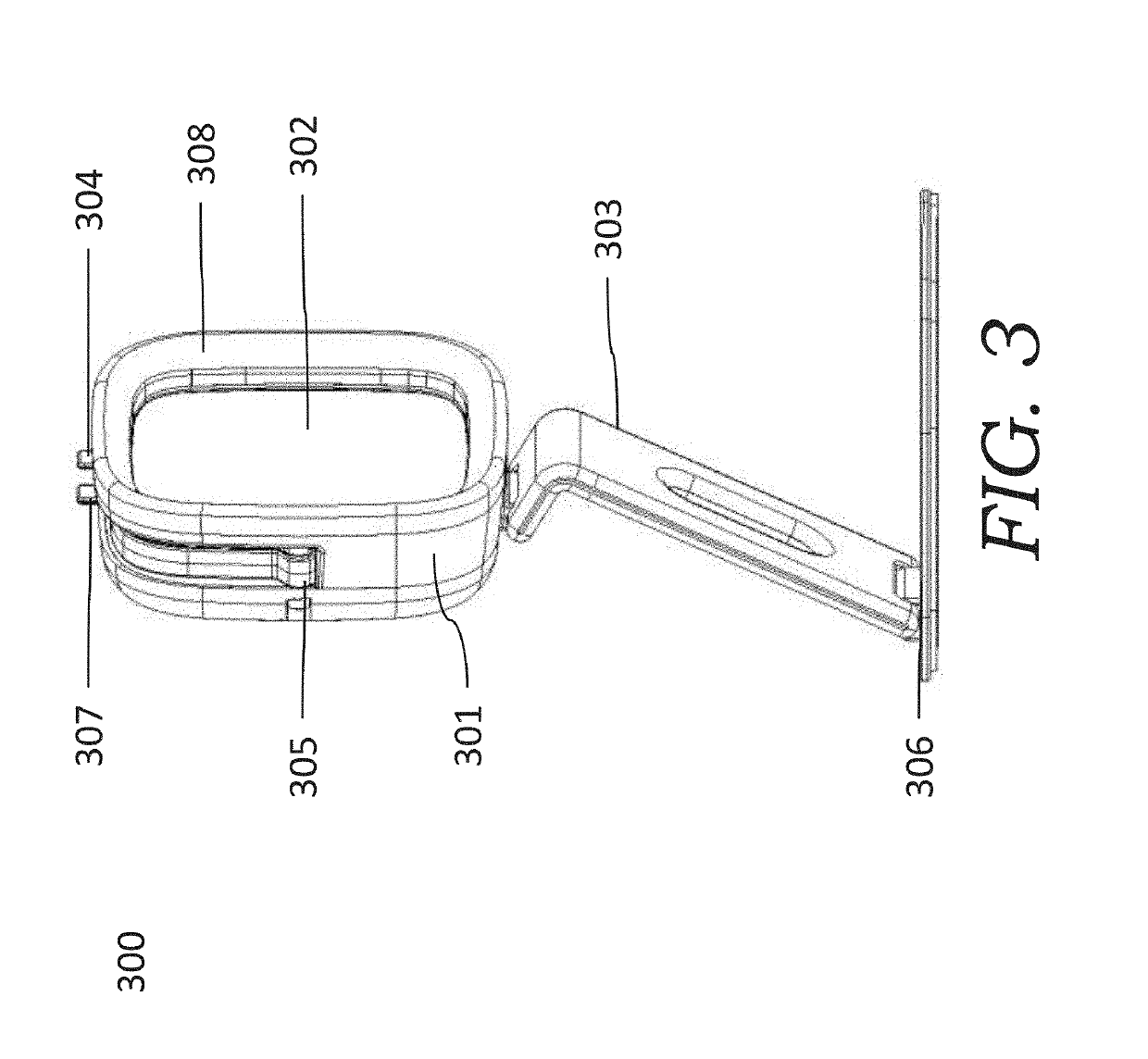 Three-phase makeup mirror