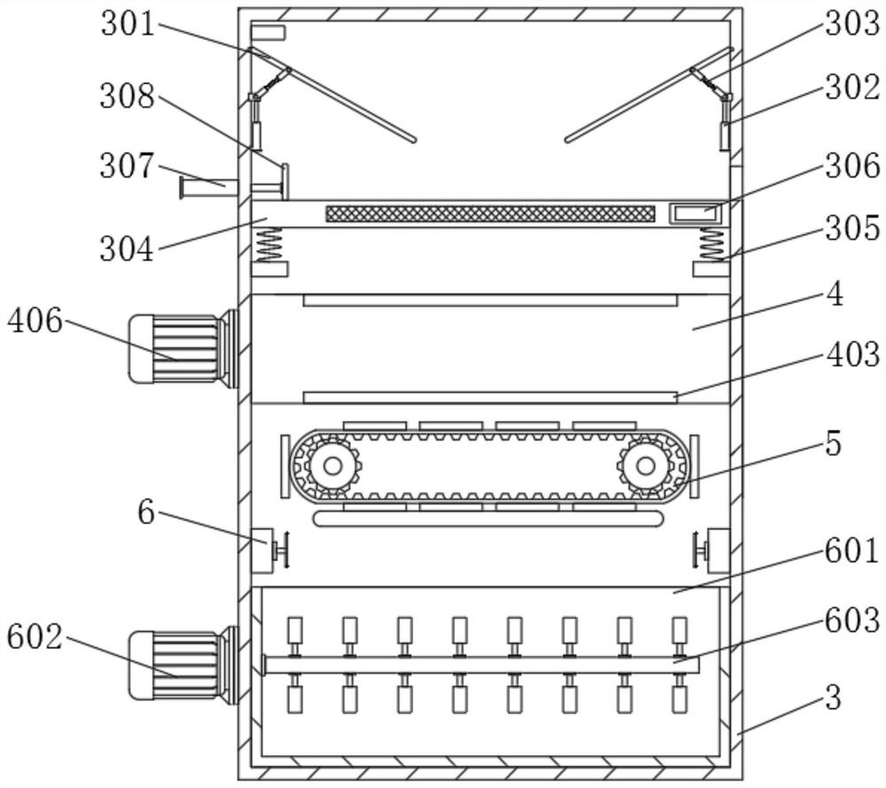 Dust treatment device for wood processing