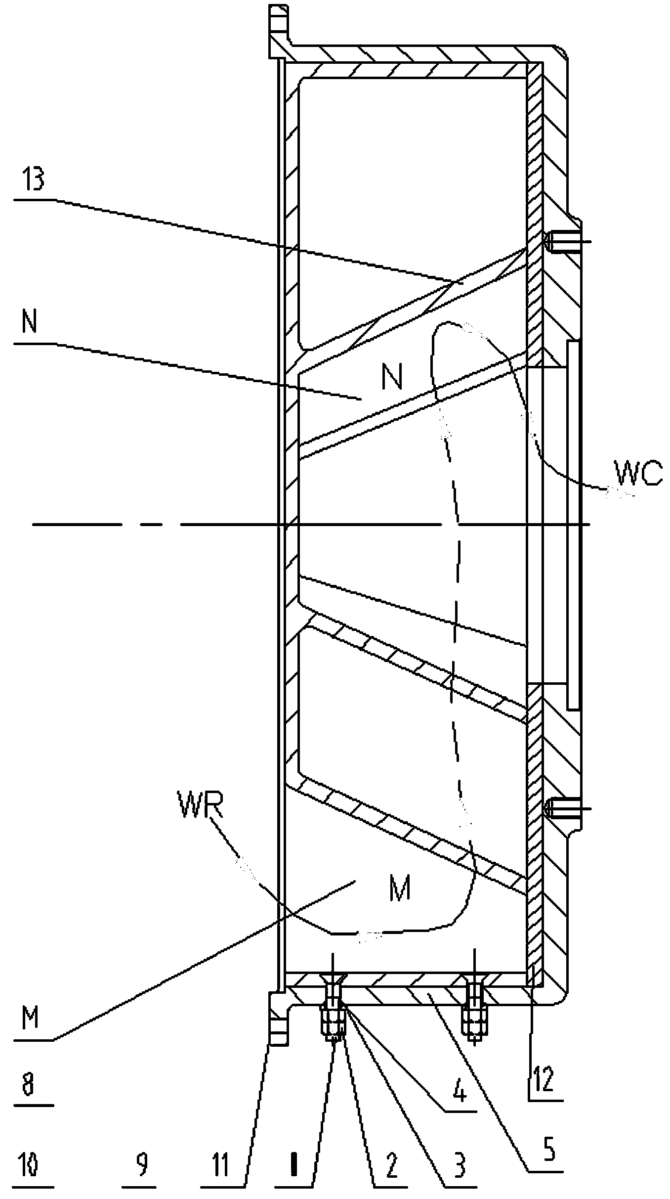 Drum-shaped feeder of ball grinding mill and feeding method of drum-shaped feeder