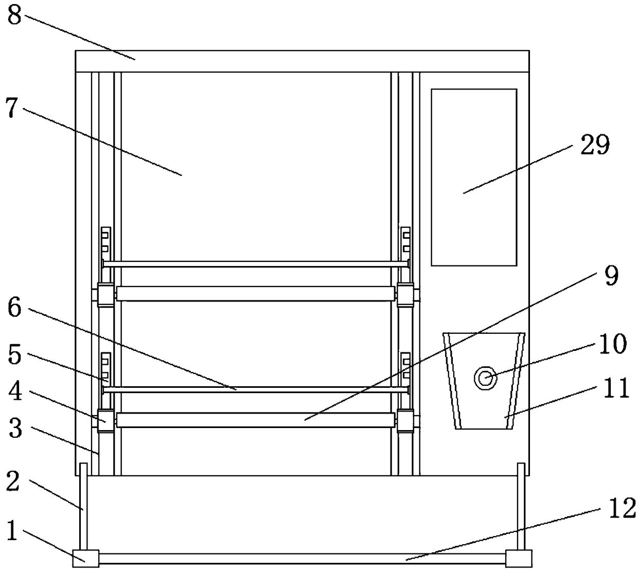 A toilet rack which is convenient to clean