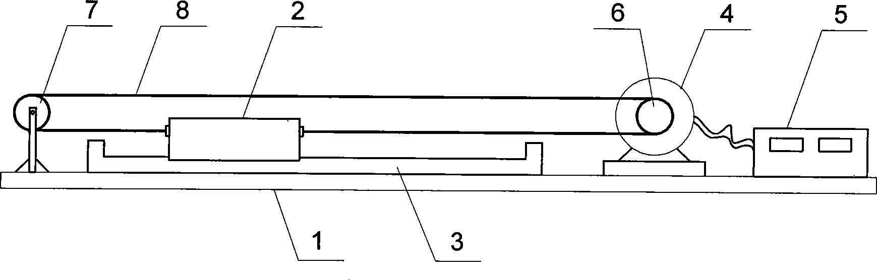 Device for testing constant thrust load of continuous linear motor