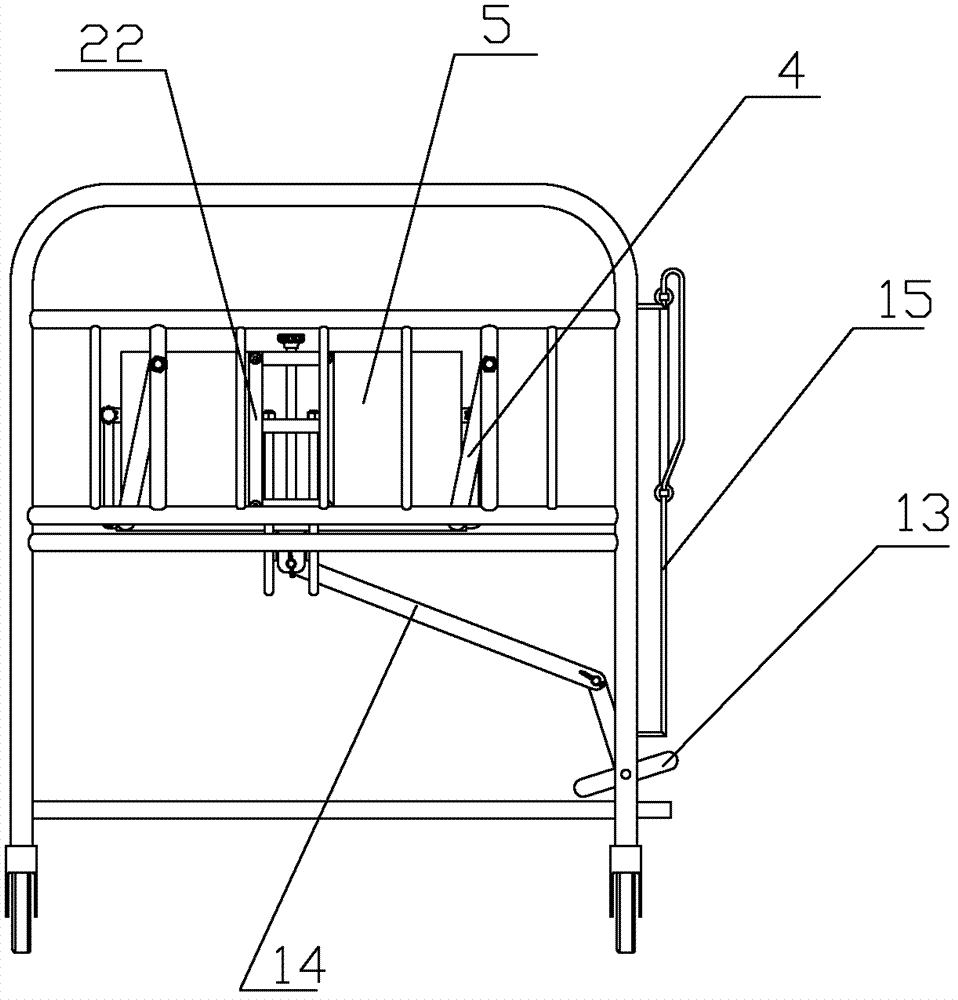 Pedal type baby bed