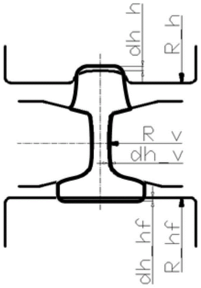 Rail vertical rolling method