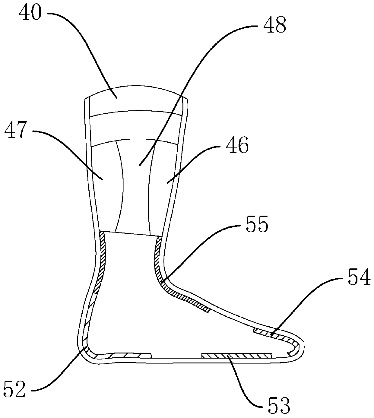 Production process of anti-static high moisture-absorbing reinforced socks