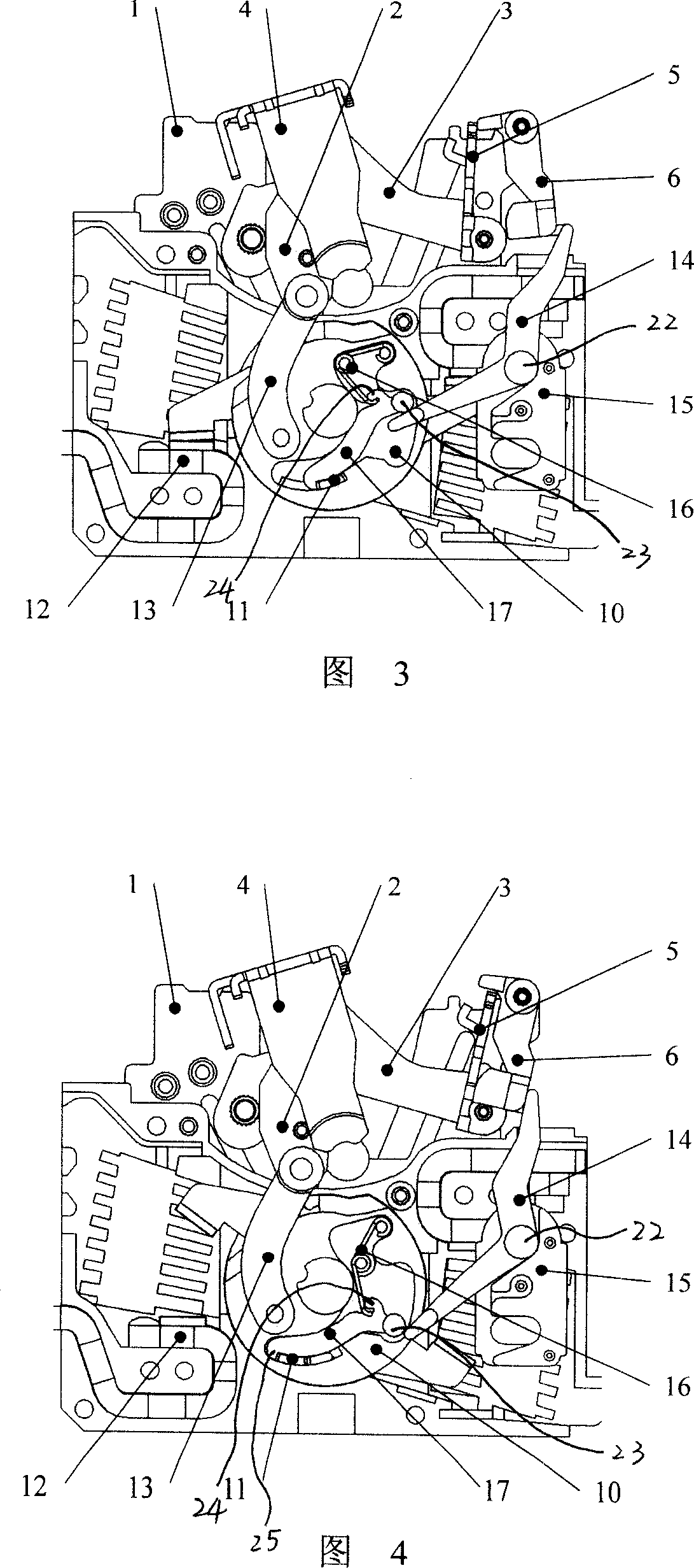 Rapid tripping apparatus for current limiting of breaker