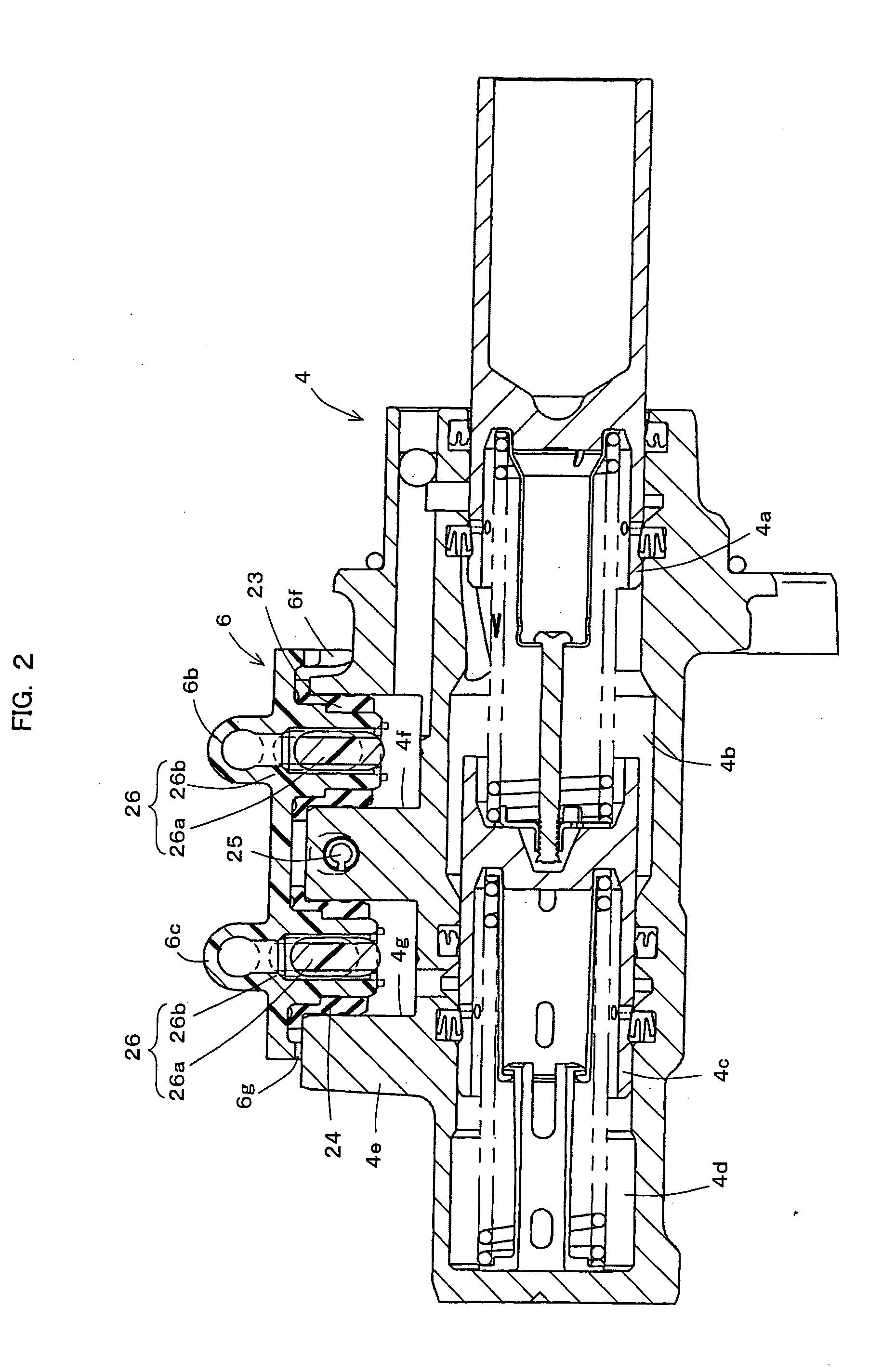 Master cylinder hydraulic fluid flow control valve, master cylinder provided with the master cylinder hydraulic fluid flow control valve, and brake device provided with master cylinder