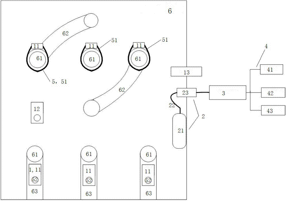 GIS switch cabinet on-line detecting system based on surface acoustic wave