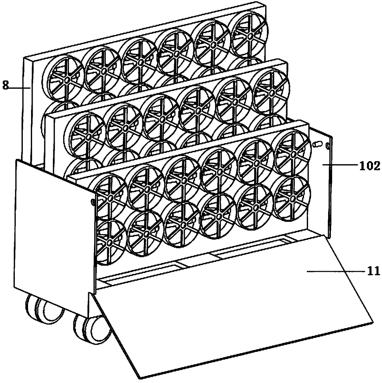 Automobile hub conveying device and conveying method thereof