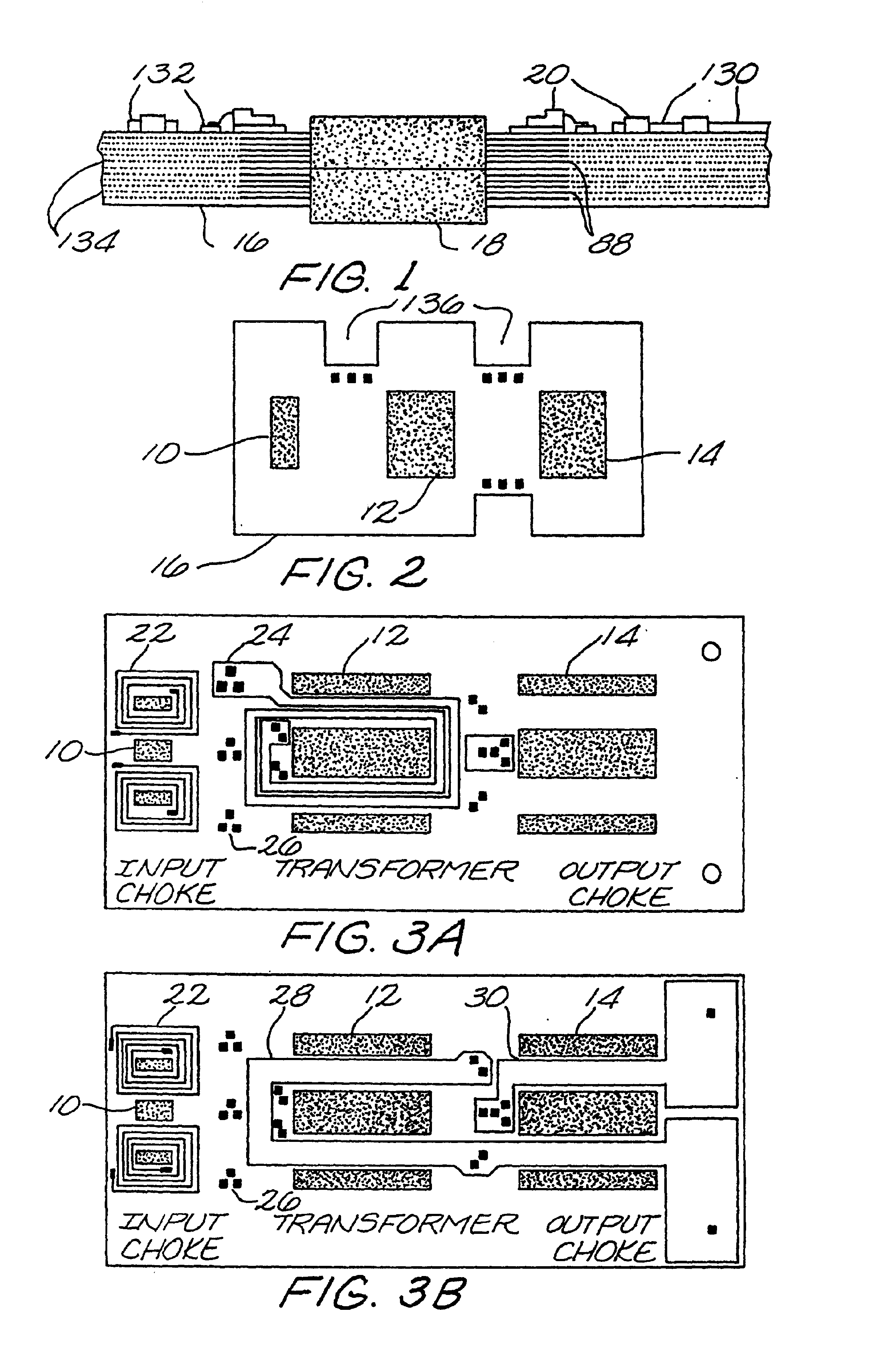 Low noise full integrated multilayers magnetic for power converters