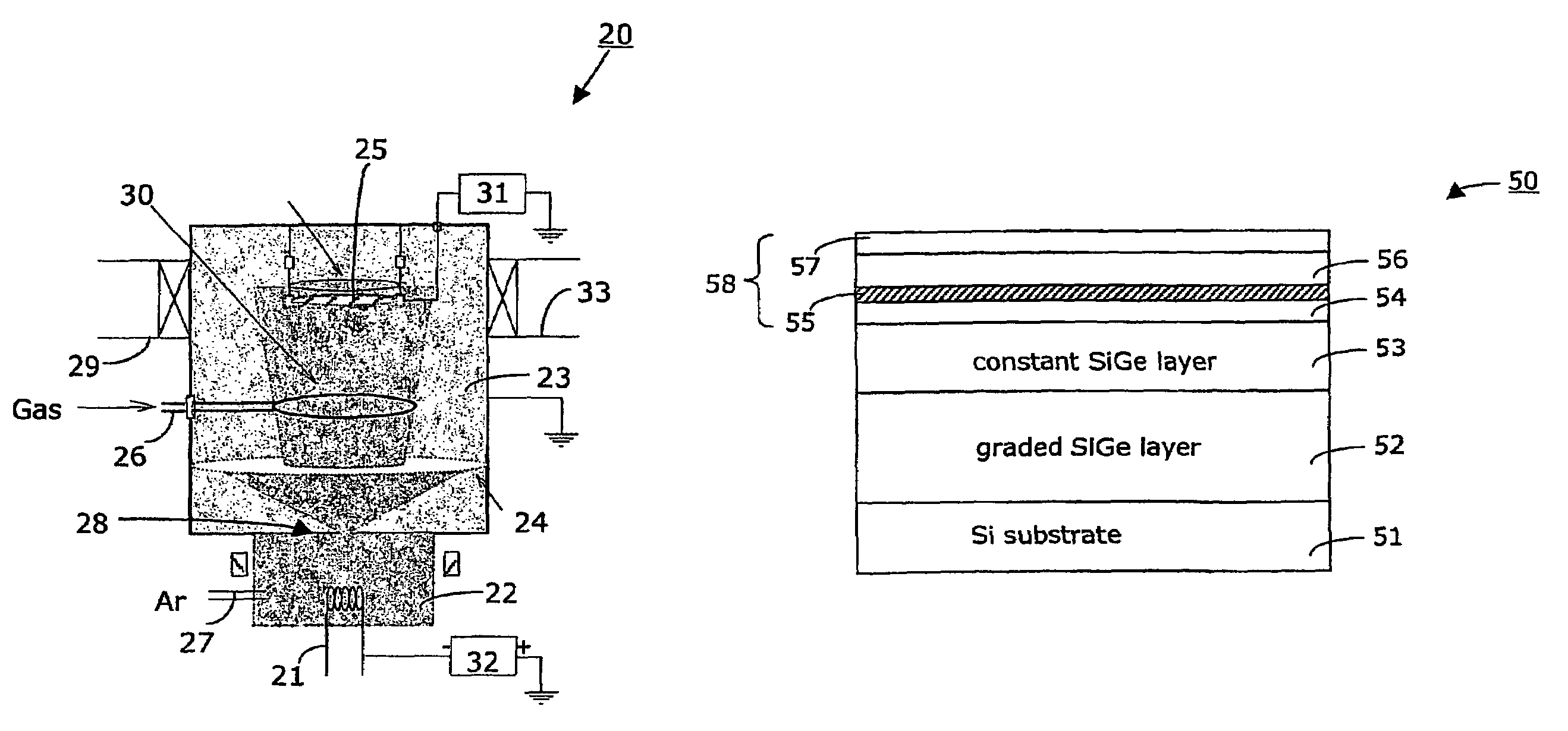 Formation of high-mobility silicon-germanium structures by low-energy plasma enhanced chemical vapor deposition