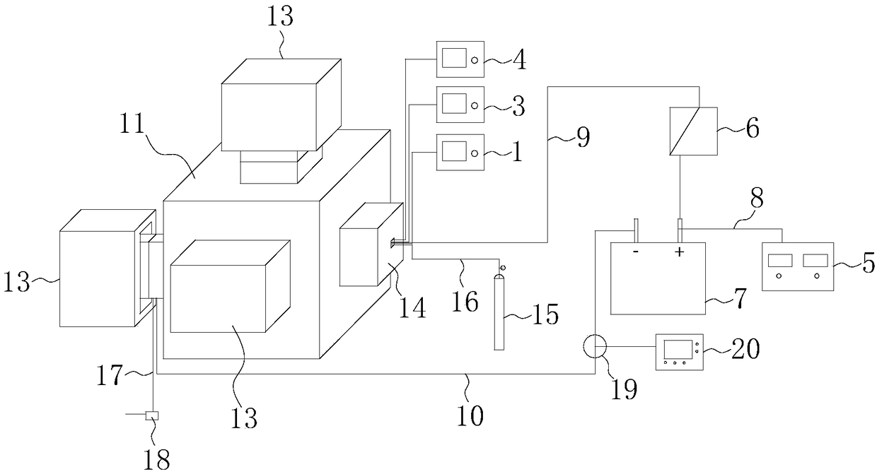 Experimental method for cracking gas-containing coal mass by high-power pulse waves