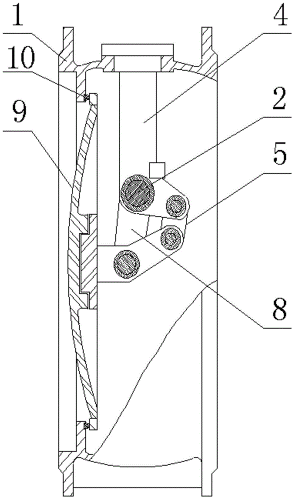 Manual double-connecting-rod highly airtight valve for civil air defense