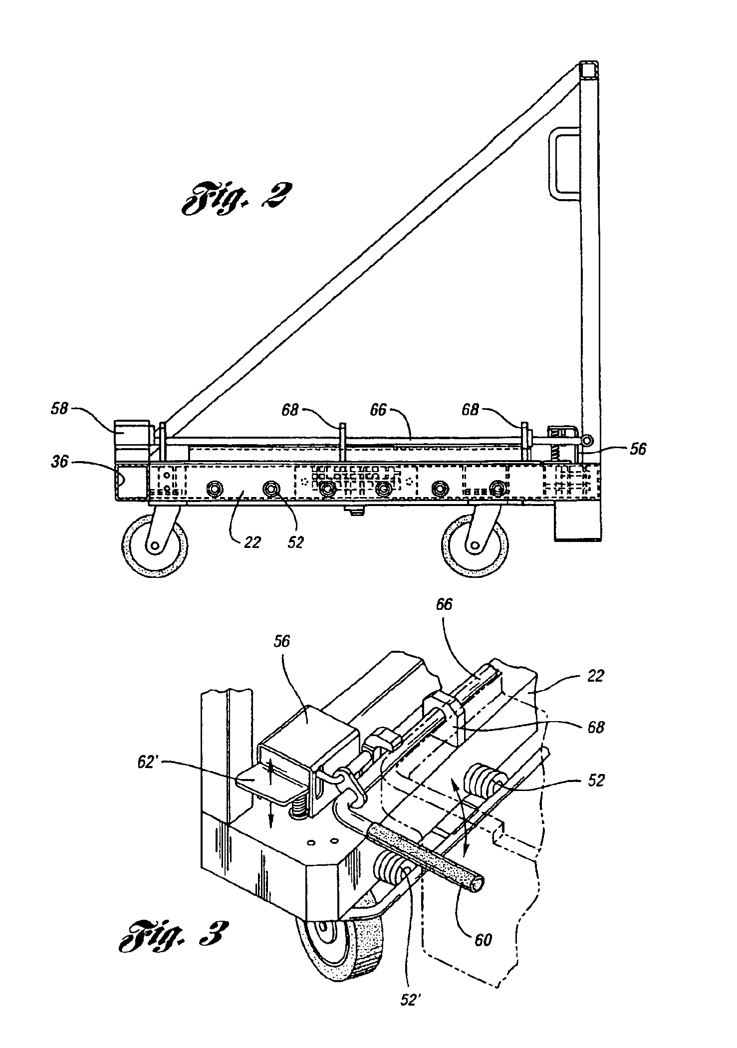 E-frame and dolly system for stocking production lines