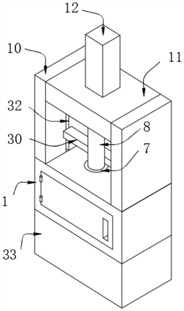 Pressurizing integrated forming device for auxiliary handle production