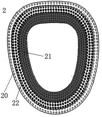 Natural plant and active mineral substance combined toilet bowl cushion and toilet bowl