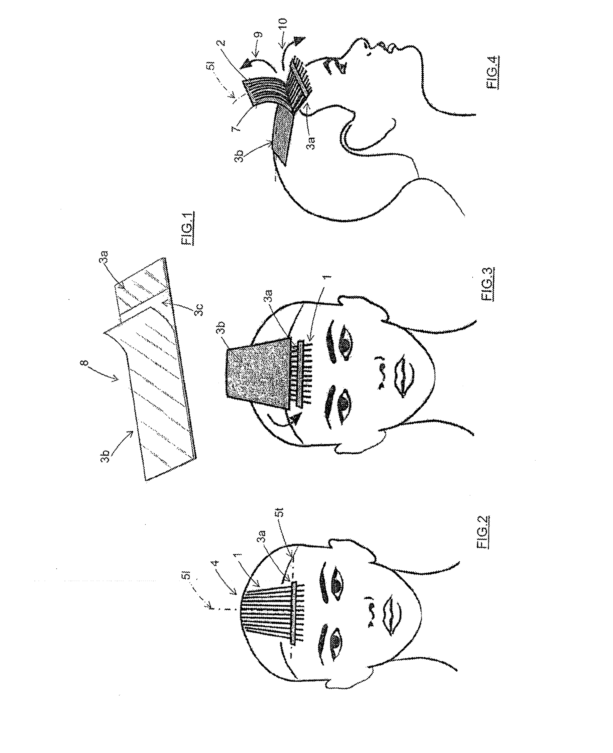 Method for dyeing/bleaching hair and relative applicator tool