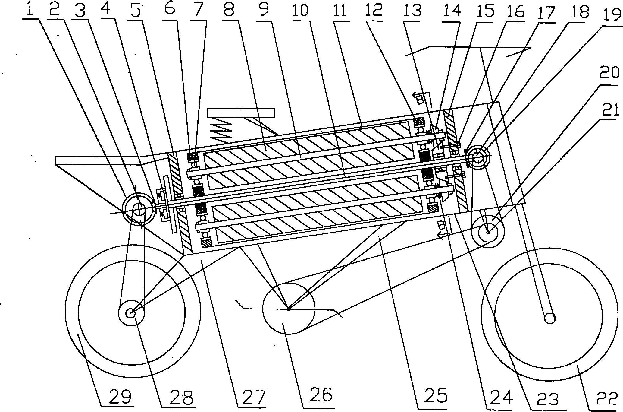 Motorized bicycle with inertial energy storage mechanical device of flywheel set