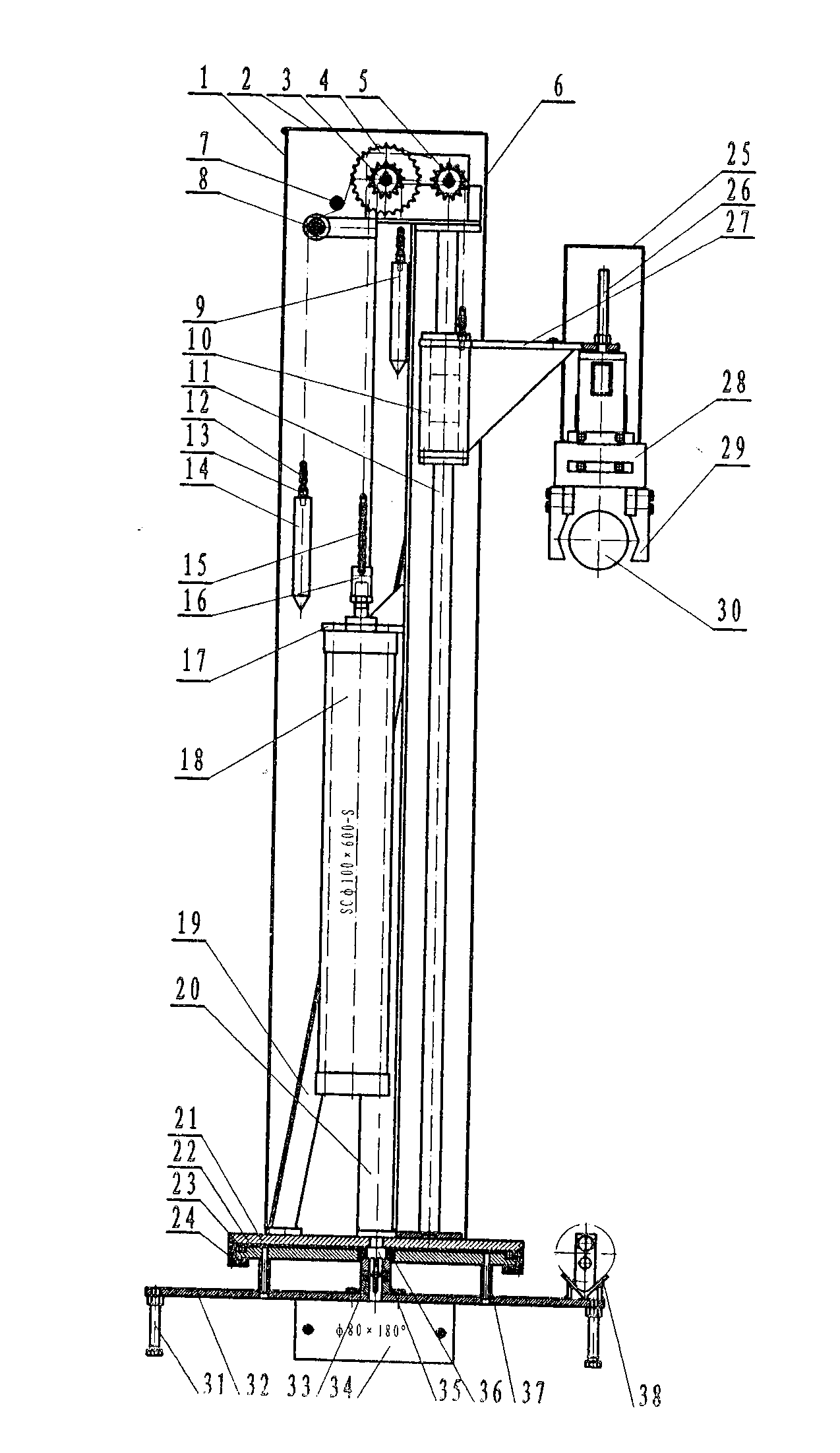 Feeding robot of drilling and tapping machine tool