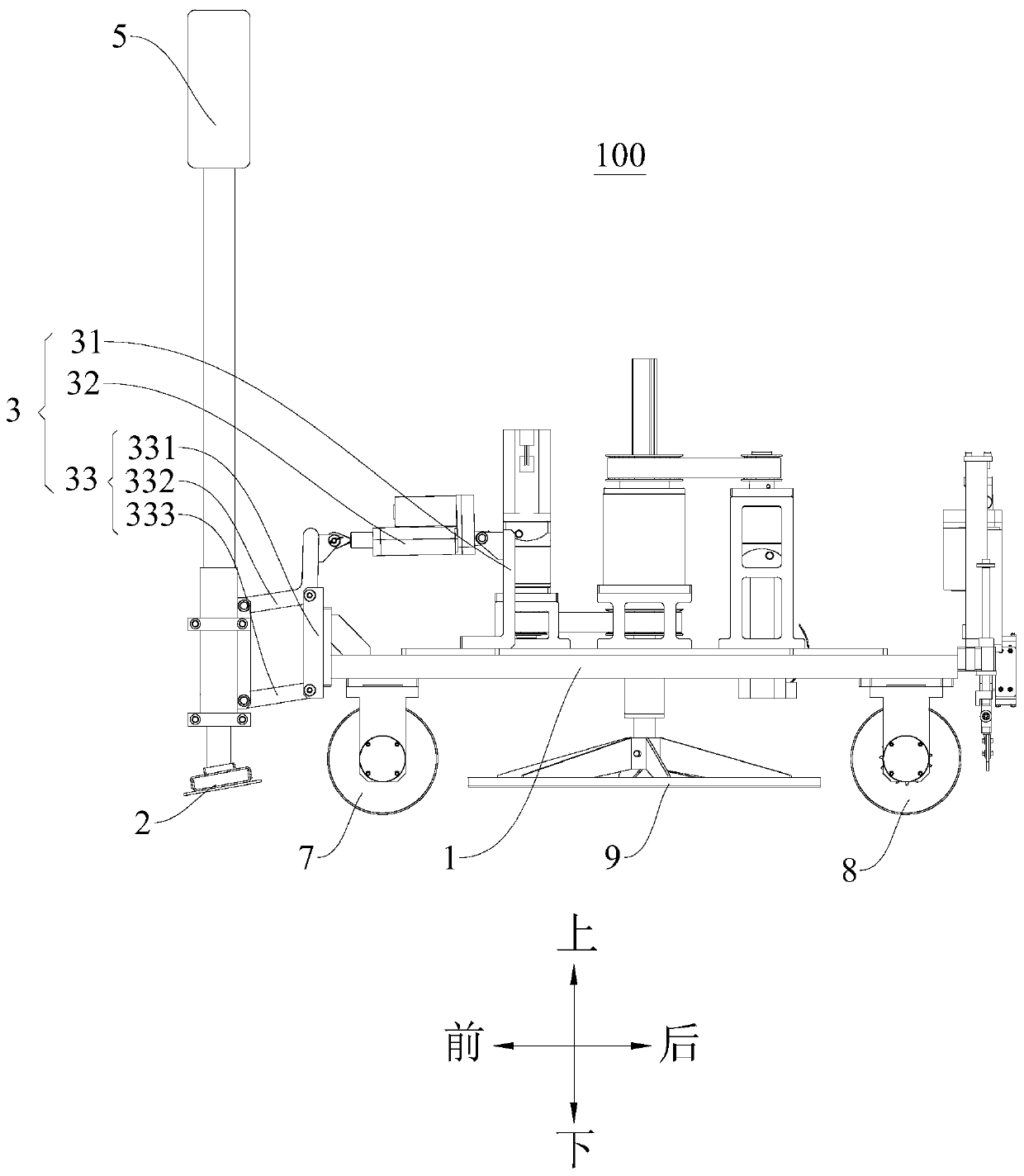 Leveling robot and working system thereof