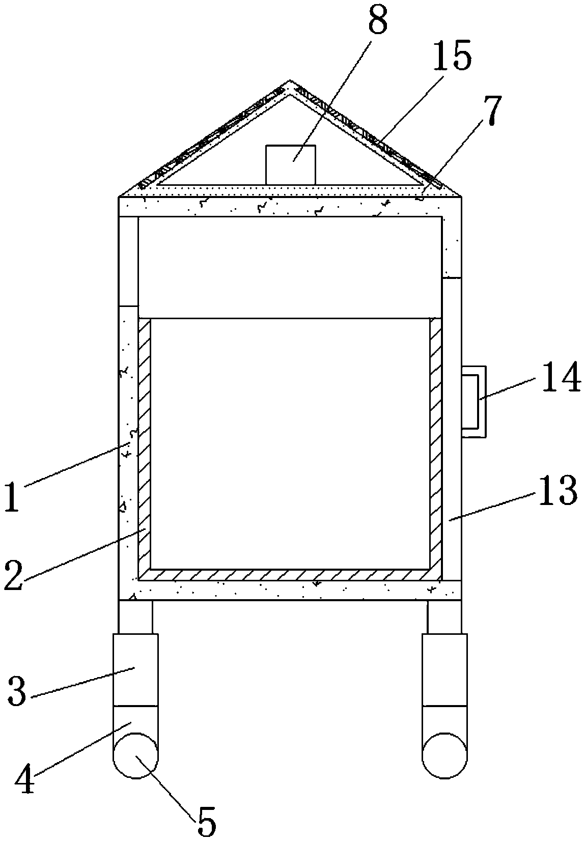 Adjustable stainless steel garbage can convenient to move