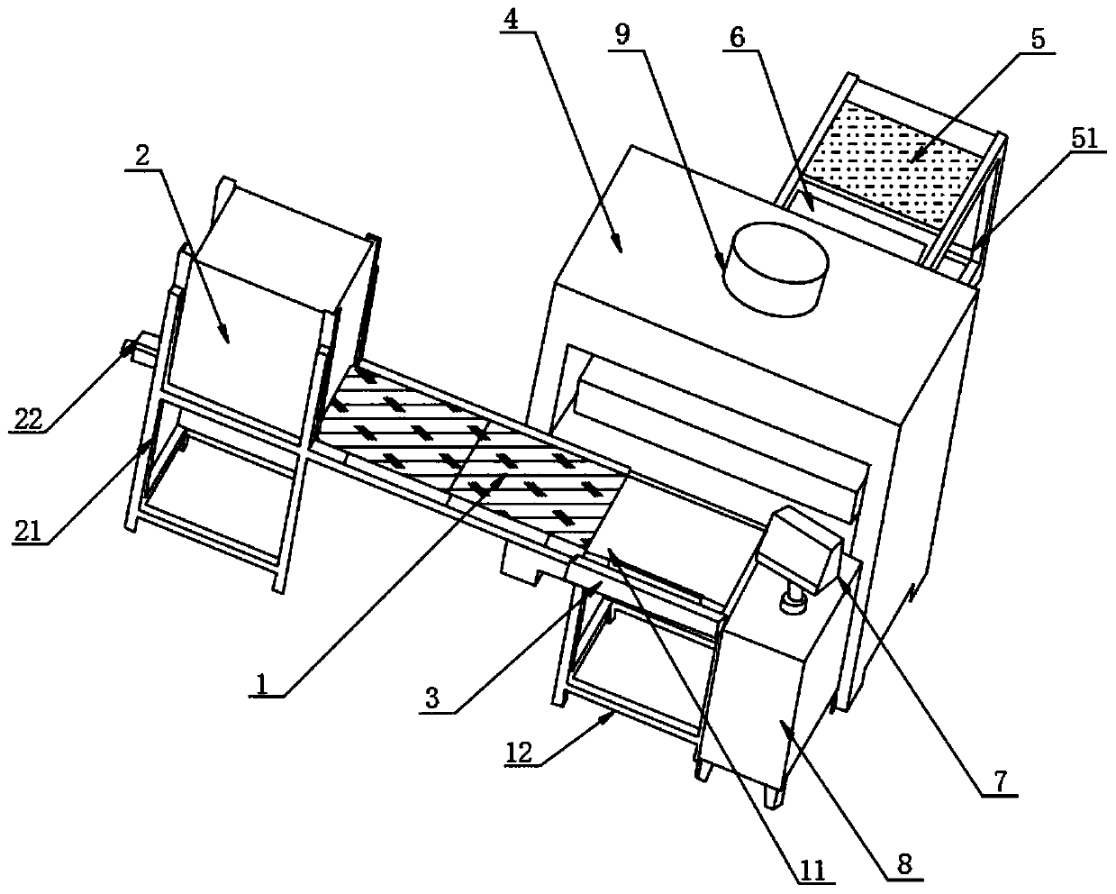 Automatic punching device and assembly line process thereof