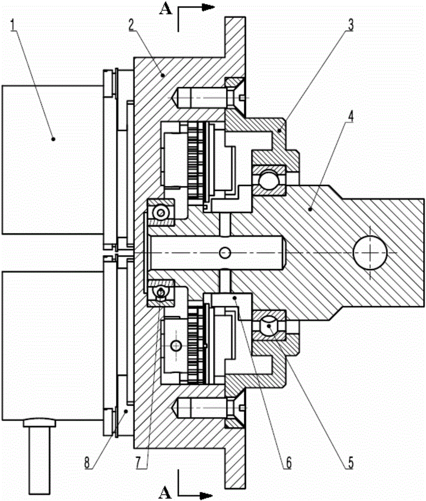 Quad redundant angular displacement sensor