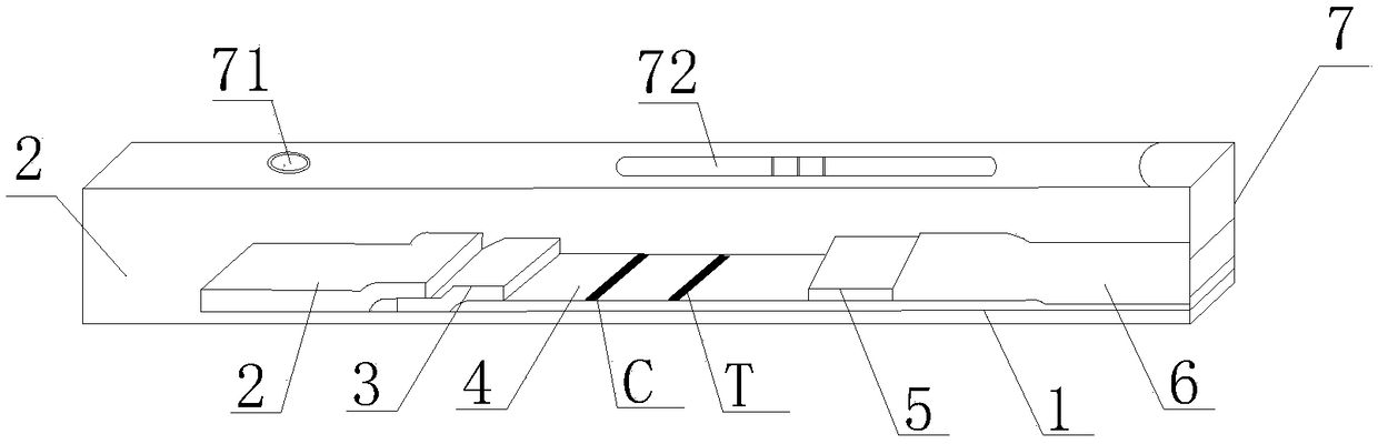 Combined detection test strip for heavy metal and creatinine, and preparation method and application thereof