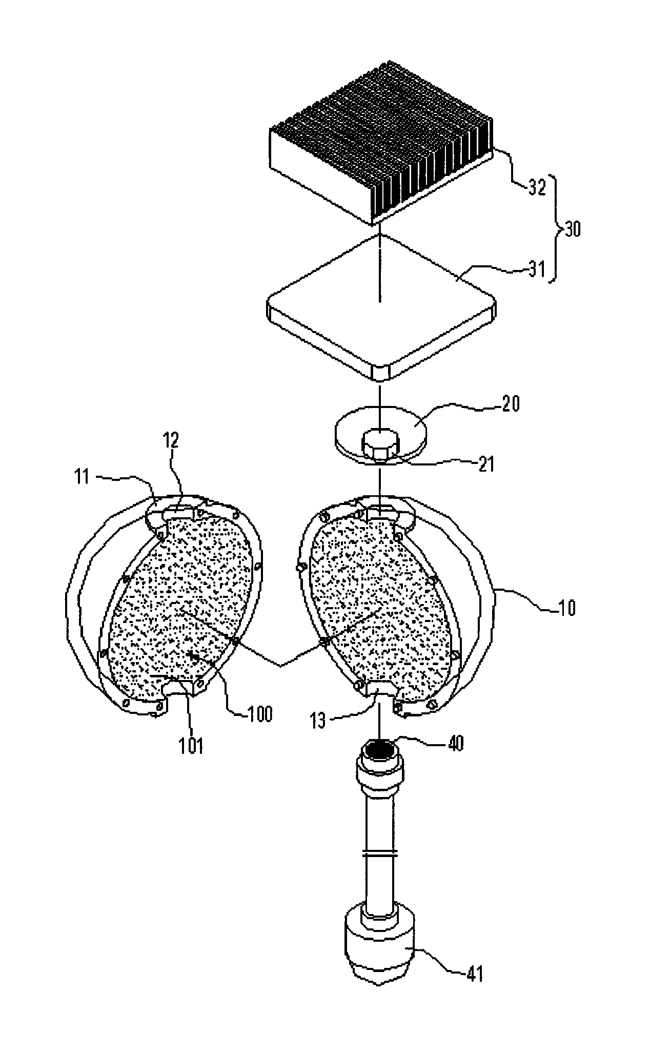 LED (Light Emitting Diode) light guide structure