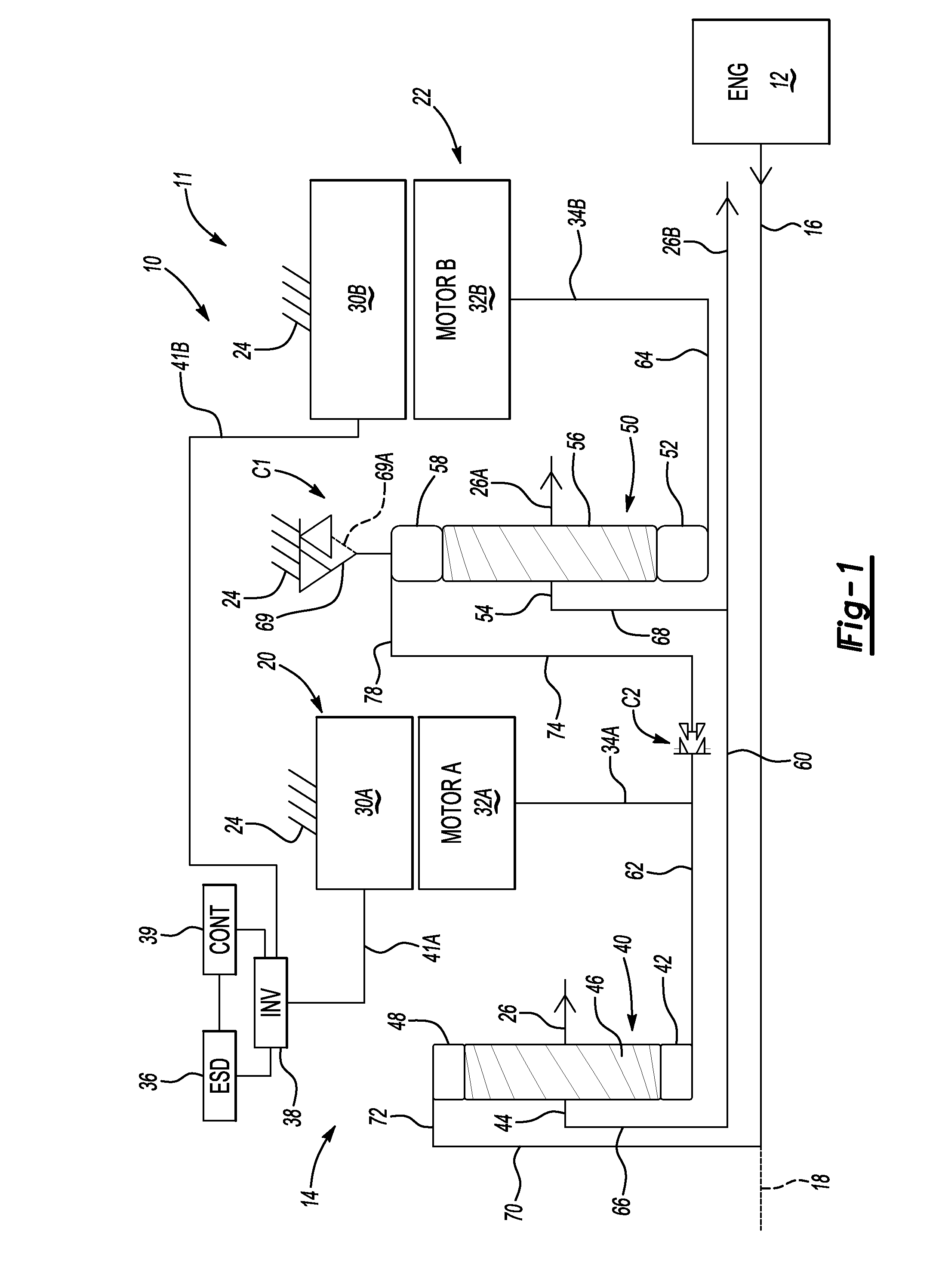 Clutch arrangements for an electrically-variable transmission