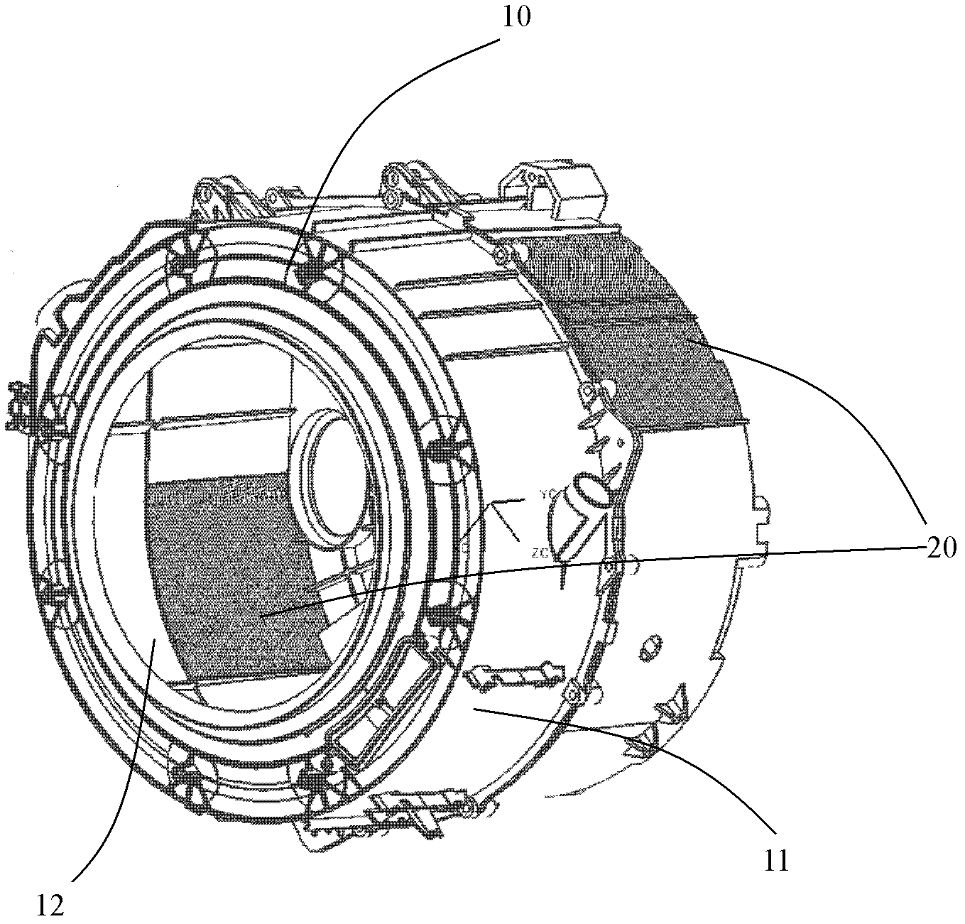 Sound isolation and noise reduction method for washing machine